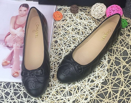 CHANEL Shallow mouth flat shoes Women--126